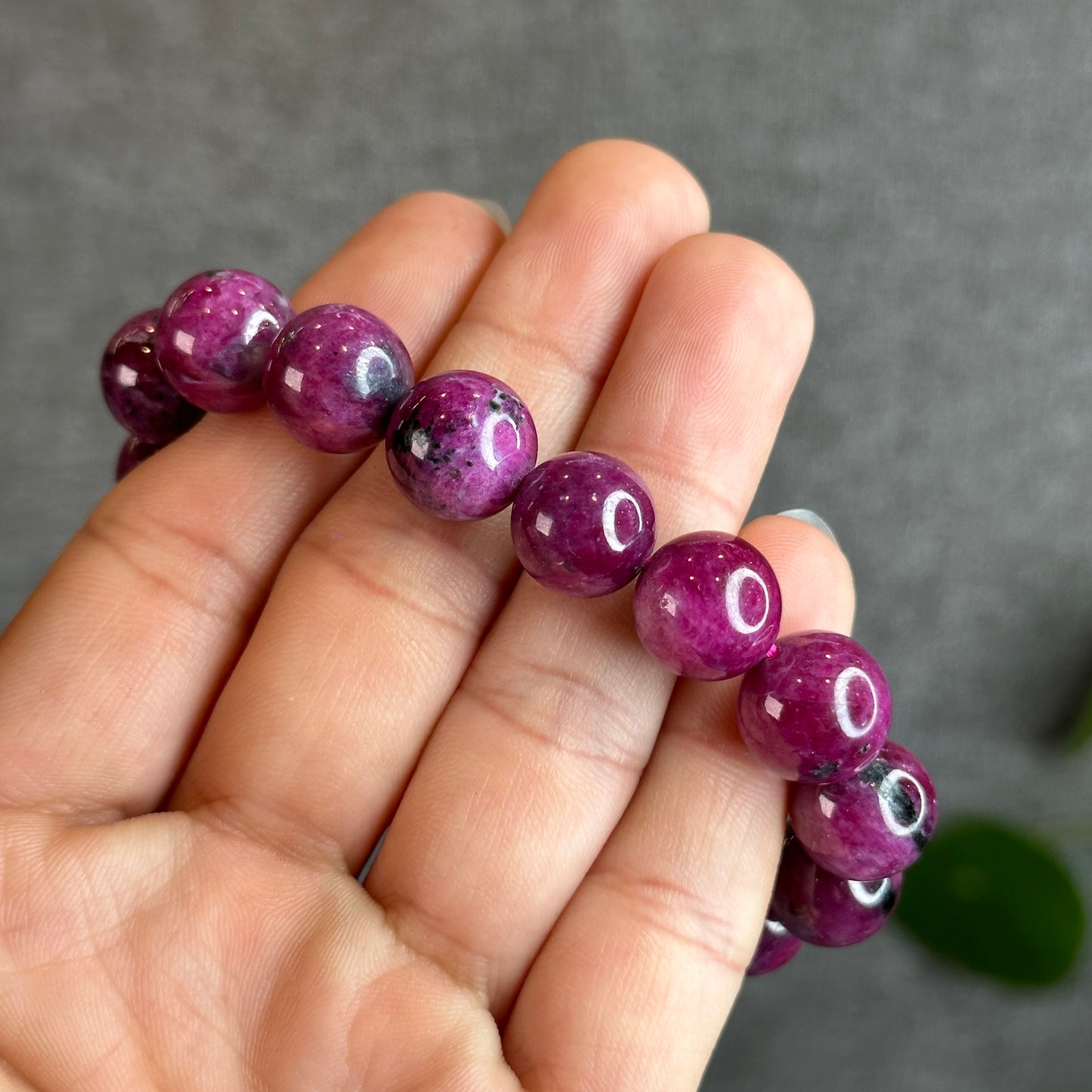 Natural Ruby Bracelet Size 12-13 mm