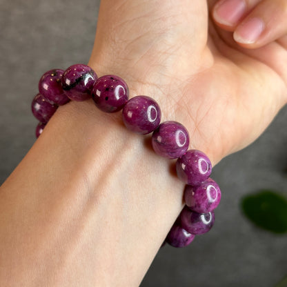 Natural Ruby Bracelet Size 12-13 mm