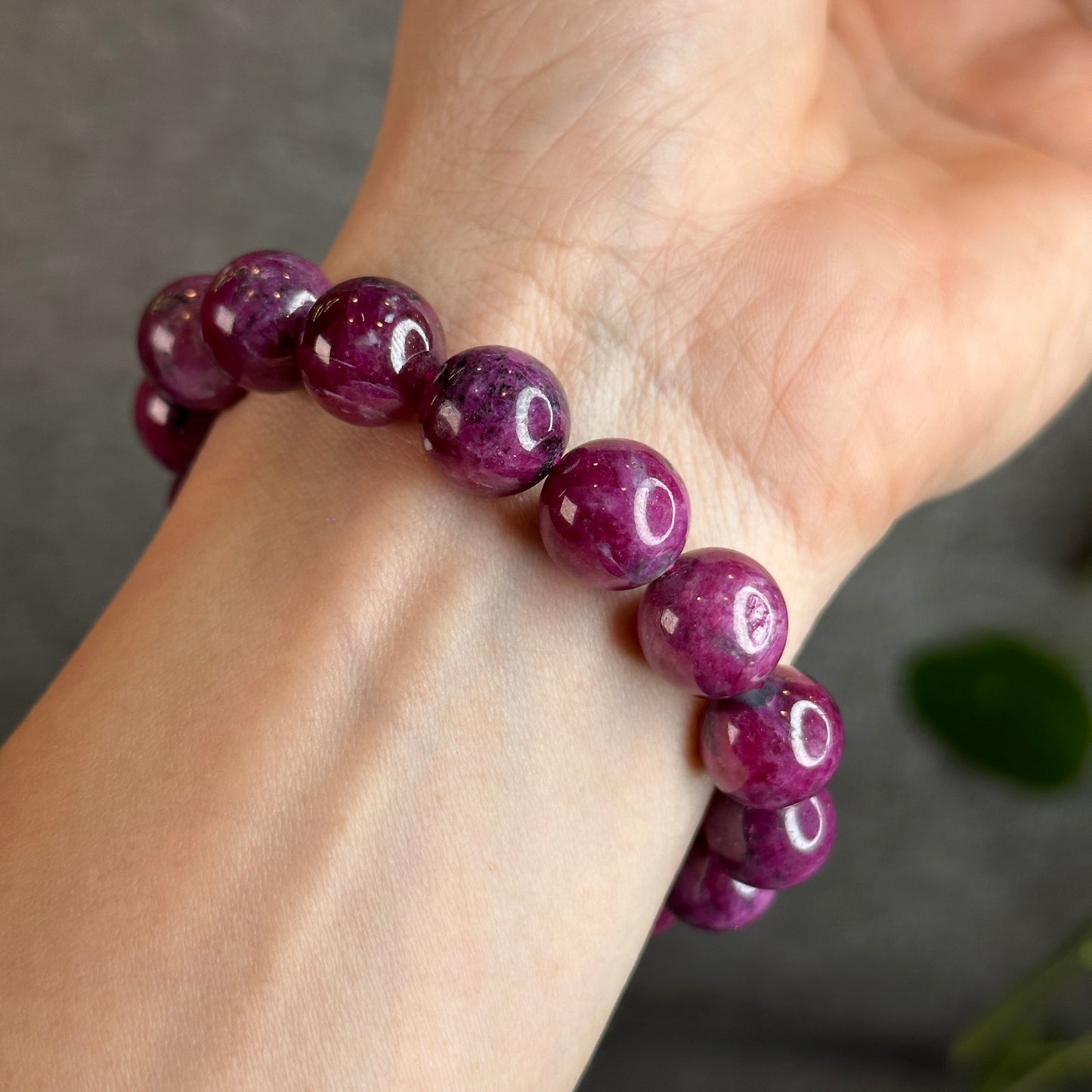 Natural Ruby Bracelet Size 12-13 mm