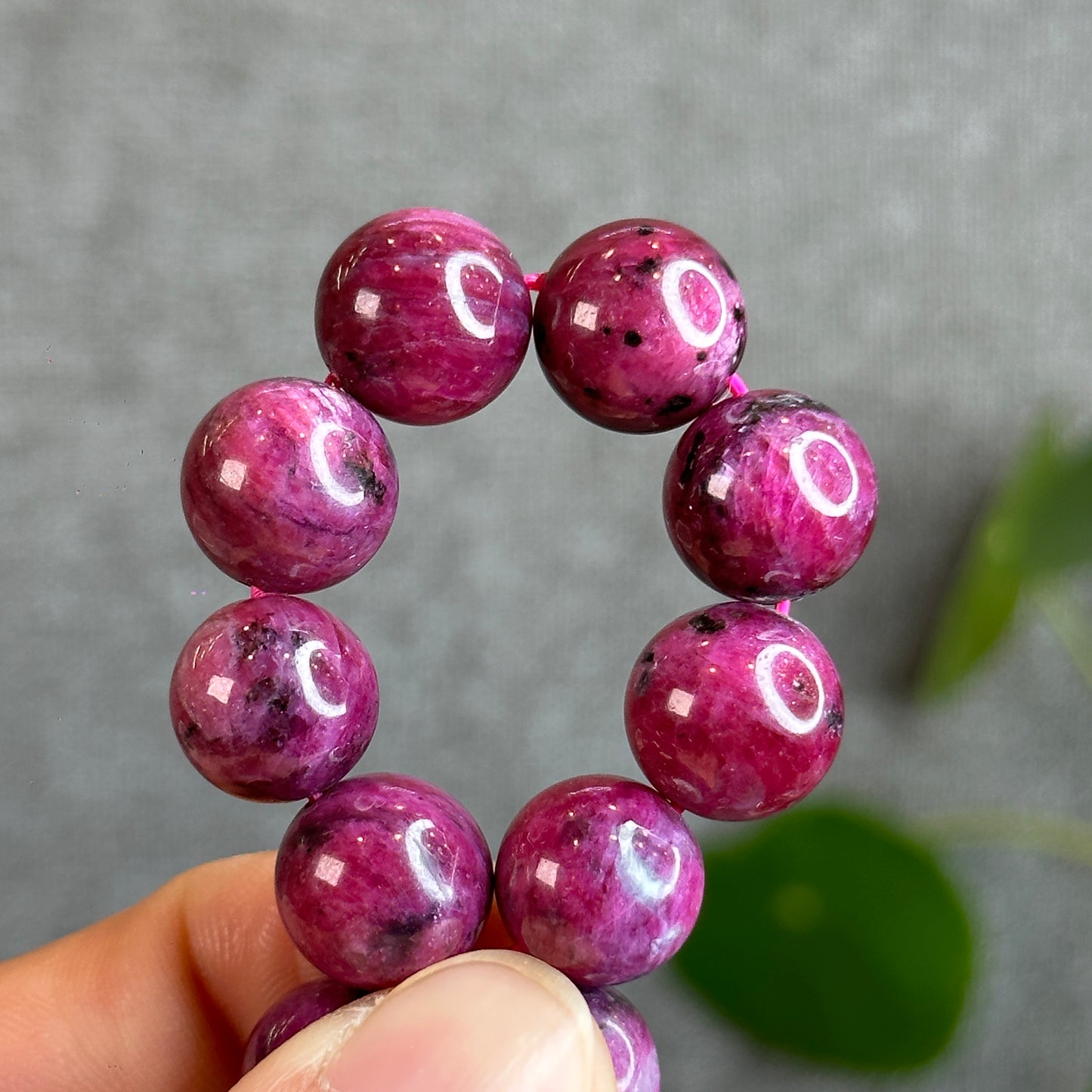 Natural Ruby Bracelet Size 12-13 mm