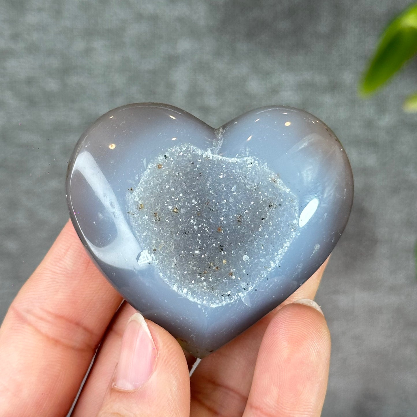 Druzy Agate Heart