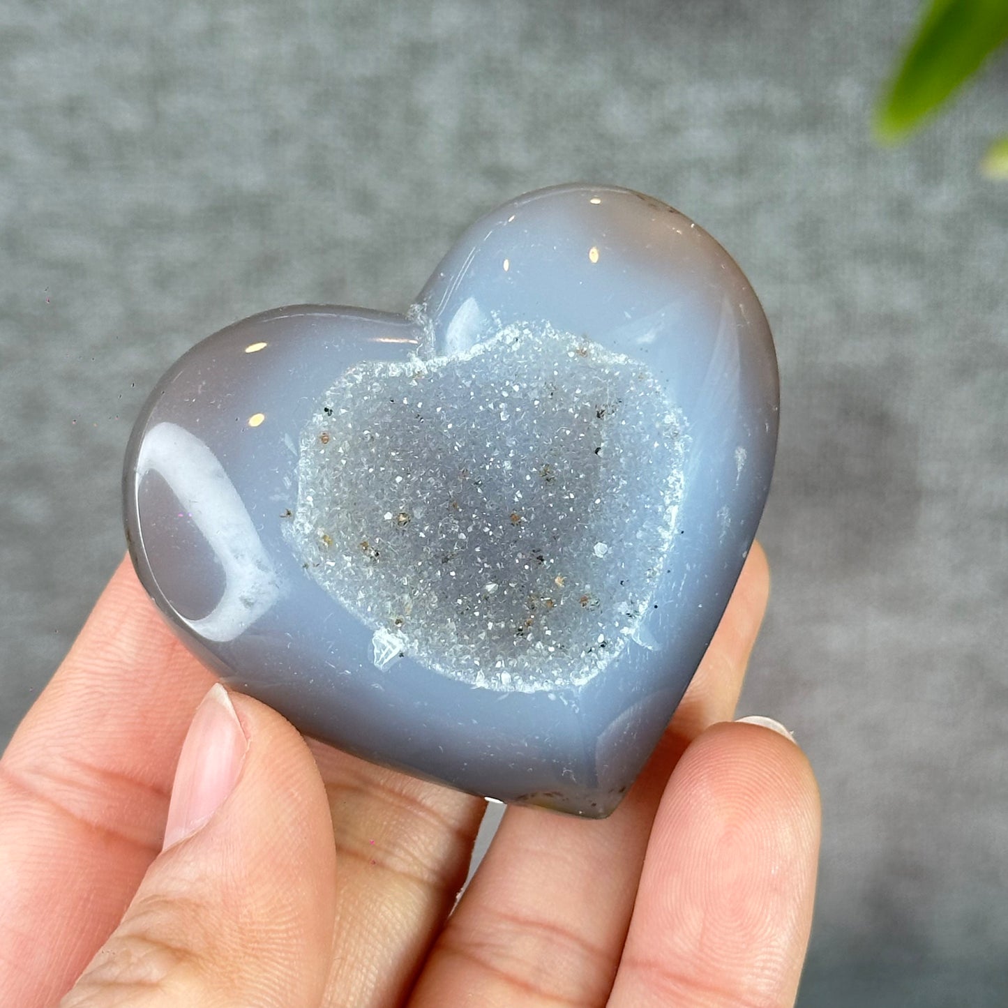 Druzy Agate Heart