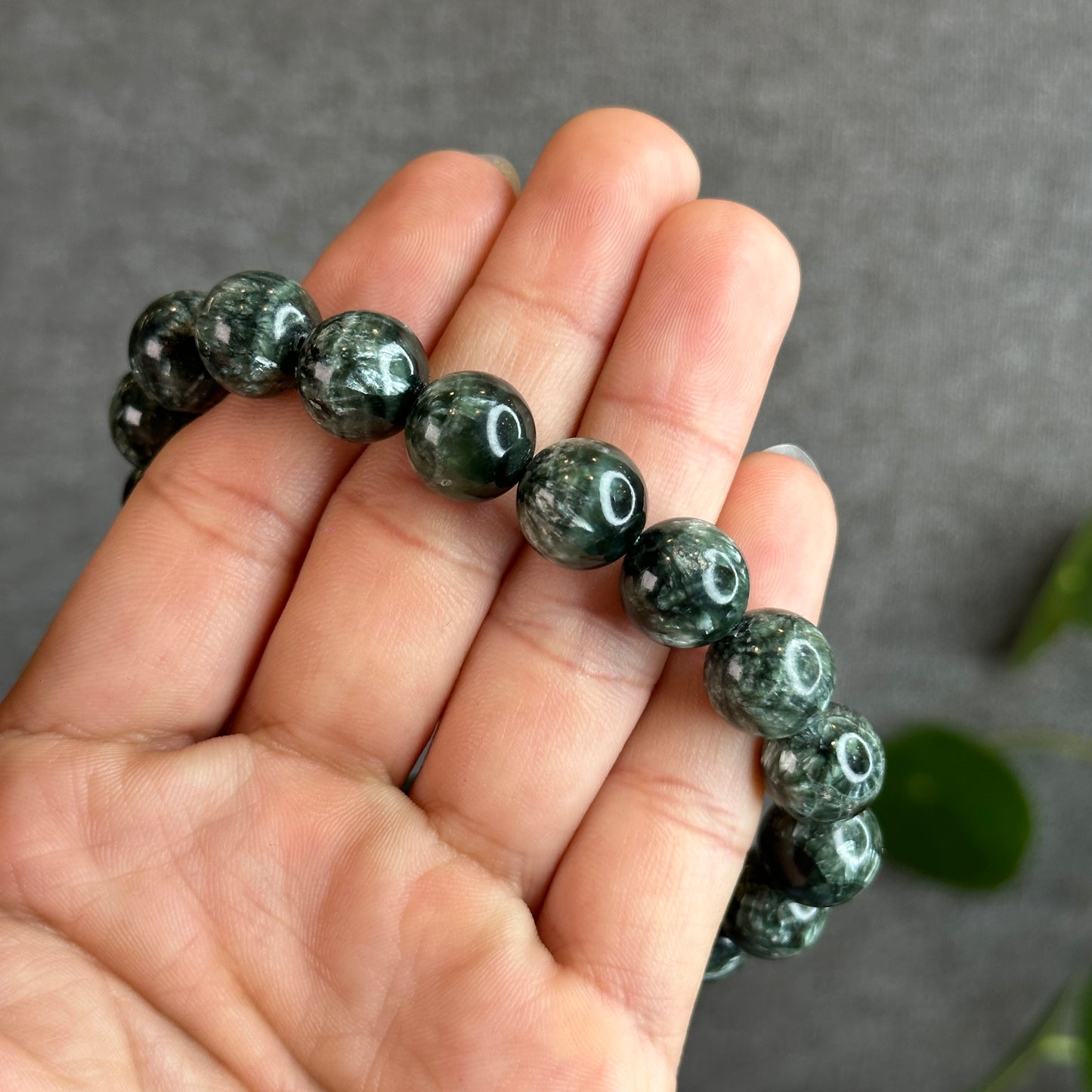 Seraphinite Bracelet Size 12-12.5 mm