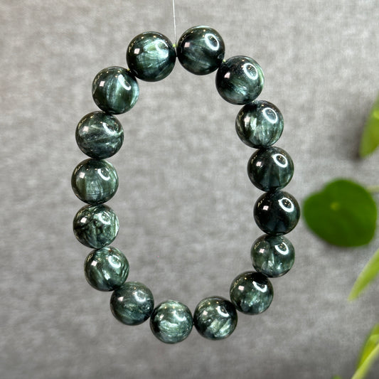 Natural Seraphinite Bracelet Size 14-14.5 mm