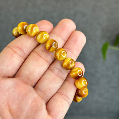Natural Golden Tiger Eye Bracelet Size 10 mm