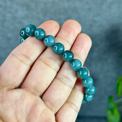 Water Green Natural Jadeite Jade Bracelet Size 9.3 mm