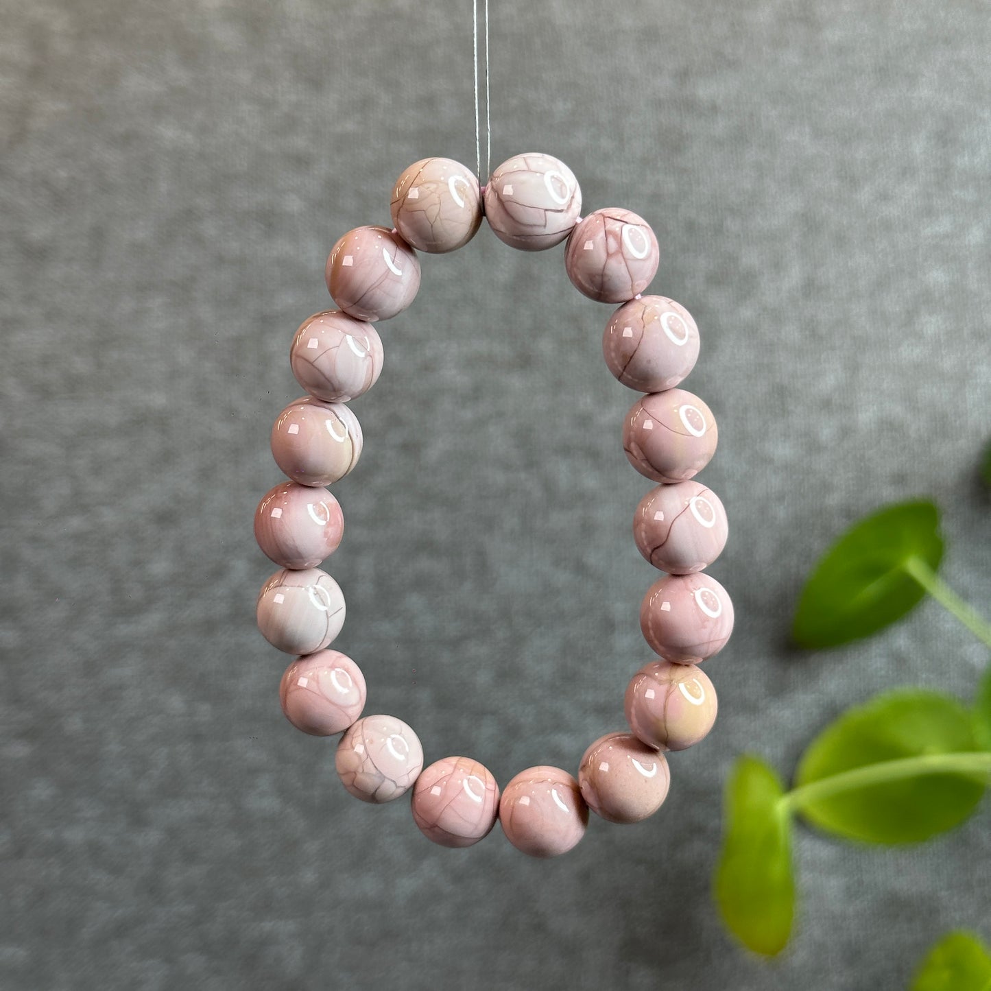 Pink Alashan Agate Bracelet Size 11.5-12 mm