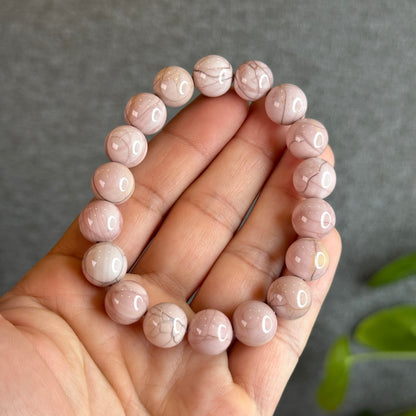 Pink Alashan Agate Bracelet Size 11.5-12 mm