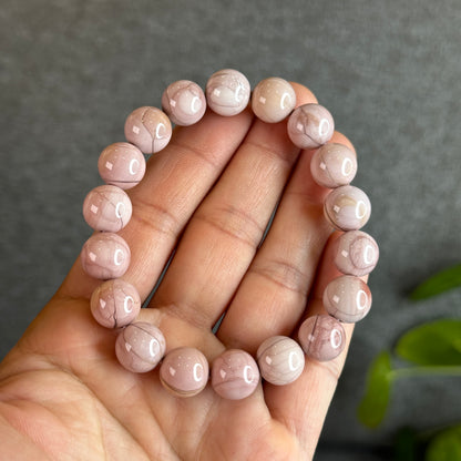 Pink Alashan Agate Bracelet Size 11.5-12 mm