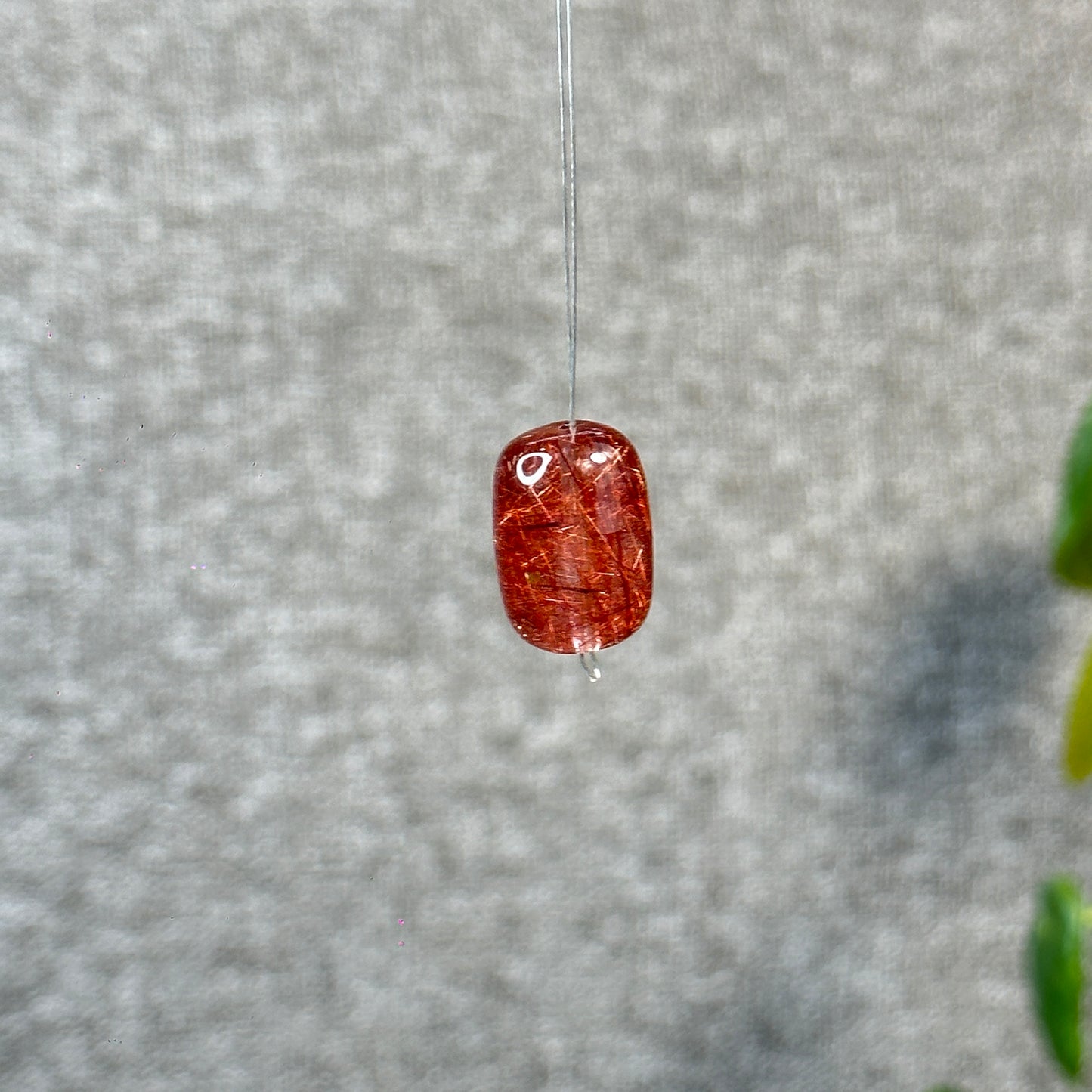 Lu Thong Red Copper Rutilated Quartz Charm