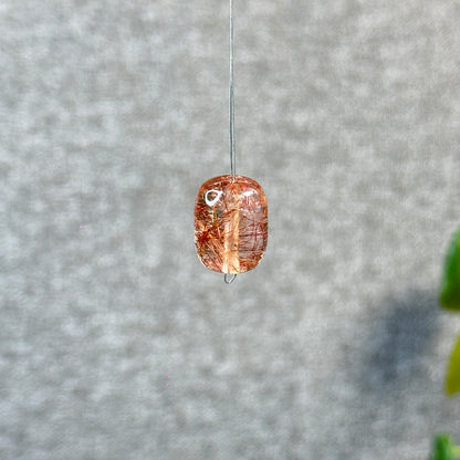 Lu Thong Red Copper Rutilated Quartz Charm