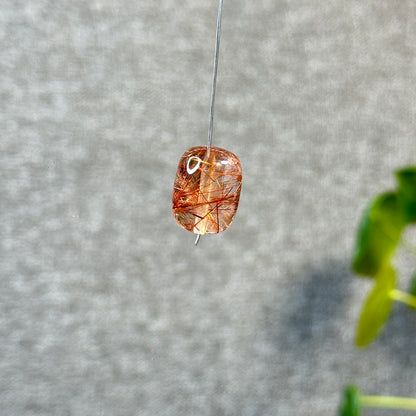 Lu Thong Red Copper Rutilated Quartz Charm