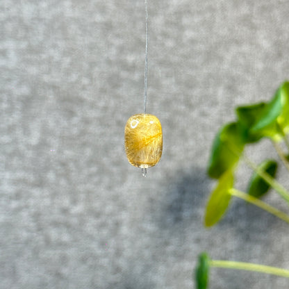 Lu Thong Golden Rutilated Quartz Charm