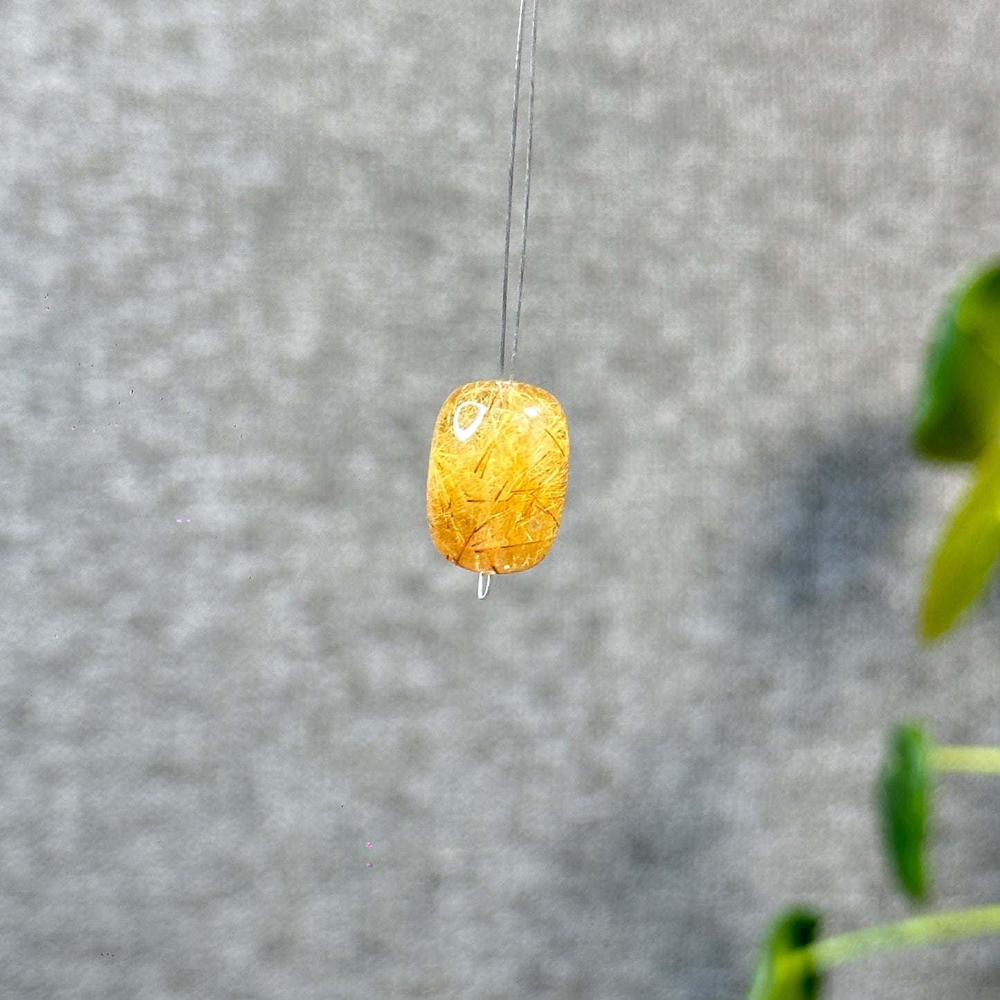 Lu Thong Golden Rutilated Quartz Charm