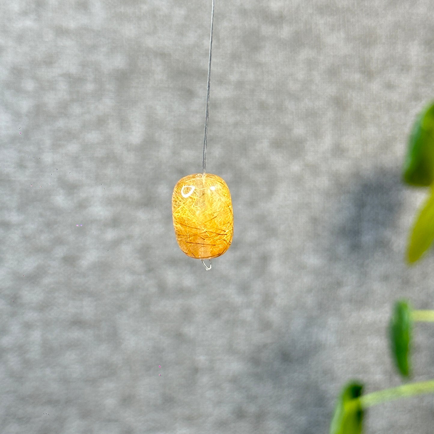 Lu Thong Golden Rutilated Quartz Charm