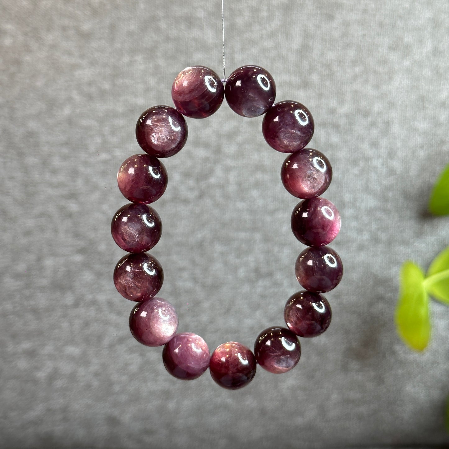 Purple Lepidolite  Bracelet Size 15 mm