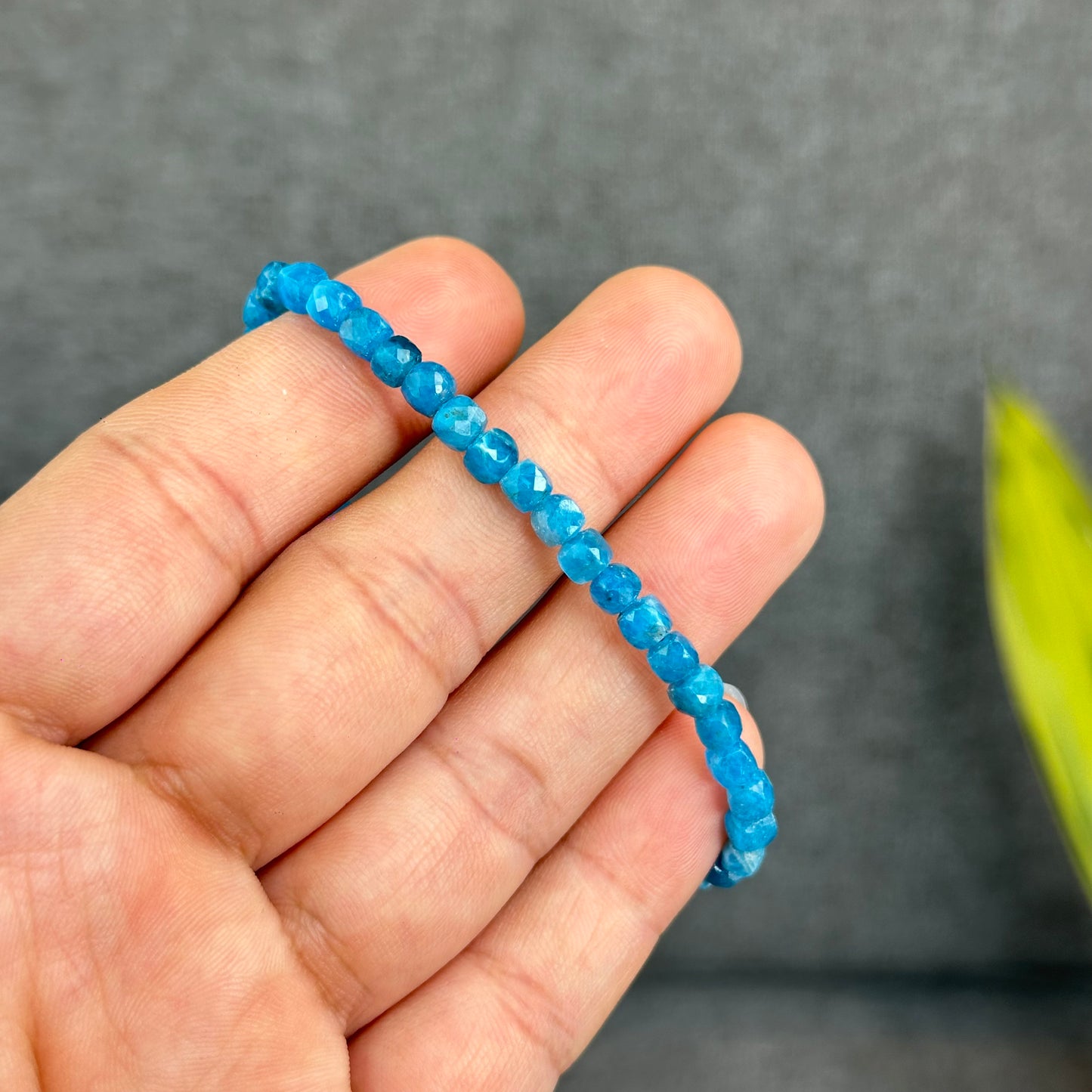 Natural Faceted Apatite Bracelet Size 4.3 mm