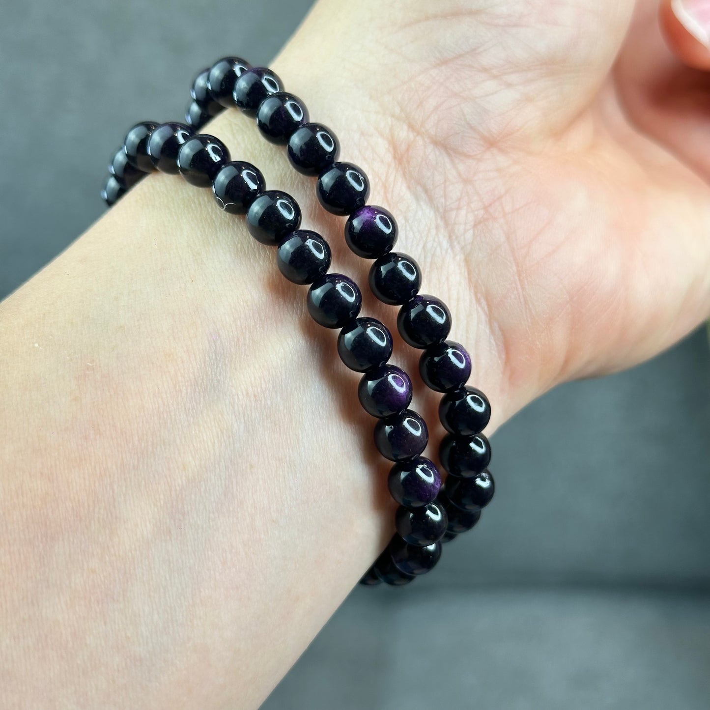 Natural Purpurite Bracelet Size 7 mm