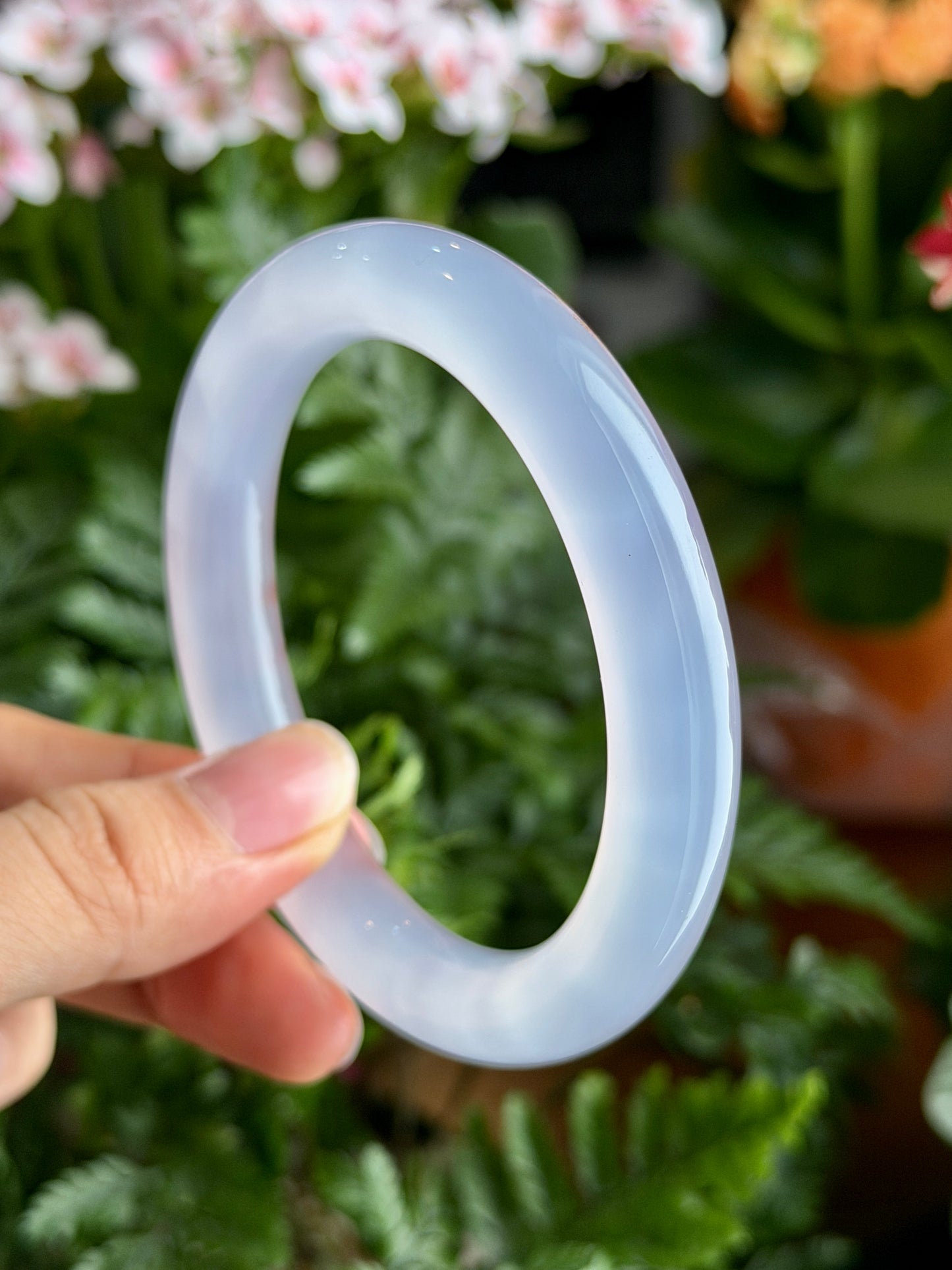Natural Cinnibar Agate Bangle Chopstick Style Size 58 mm