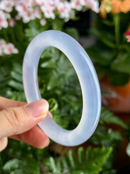 Natural Cinnibar Agate Bangle Chopstick Style Size 58 mm