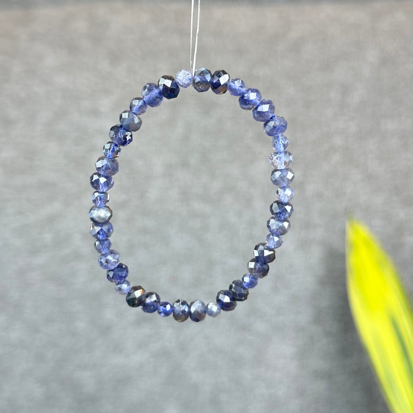 Natural Iolite Mixed Bracelet Size 6mm and 4 mm
