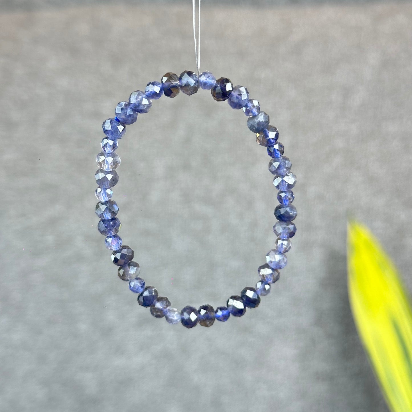 Natural Iolite Mixed Bracelet Size 6mm and 4 mm