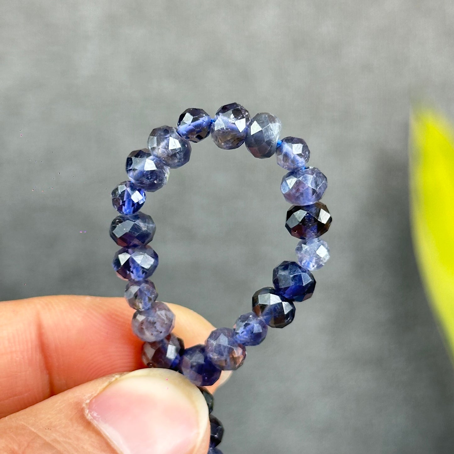 Natural Iolite Mixed Bracelet Size 6mm and 4 mm