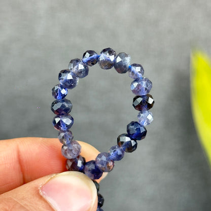 Natural Iolite Mixed Bracelet Size 6mm and 4 mm