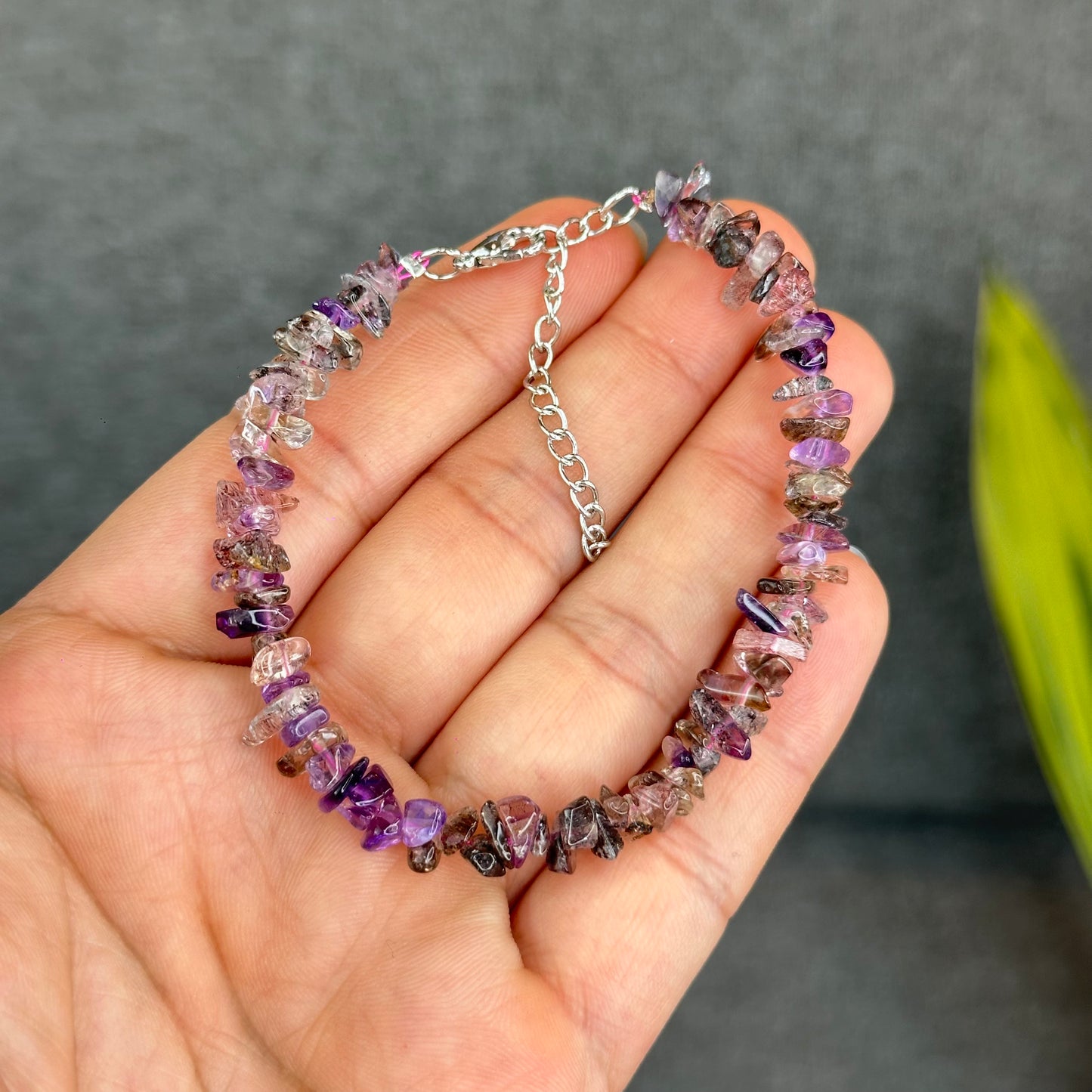 Natural Super 7 Bracelet with Clasp Size 7 mm