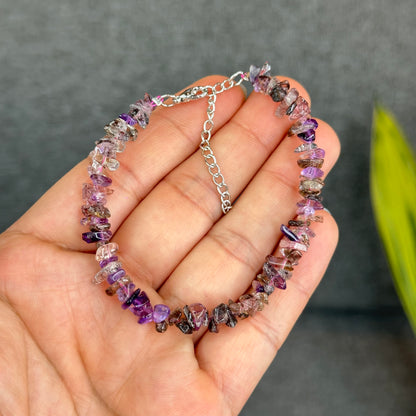 Natural Super 7 Bracelet with Clasp Size 7 mm