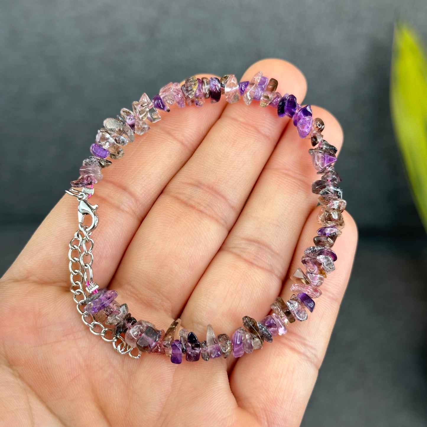Natural Super 7 Bracelet with Clasp Size 7 mm