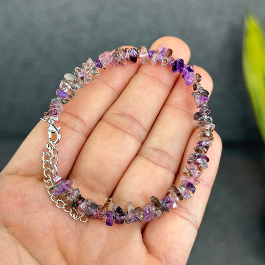 Natural Super 7 Bracelet with Clasp Size 7 mm