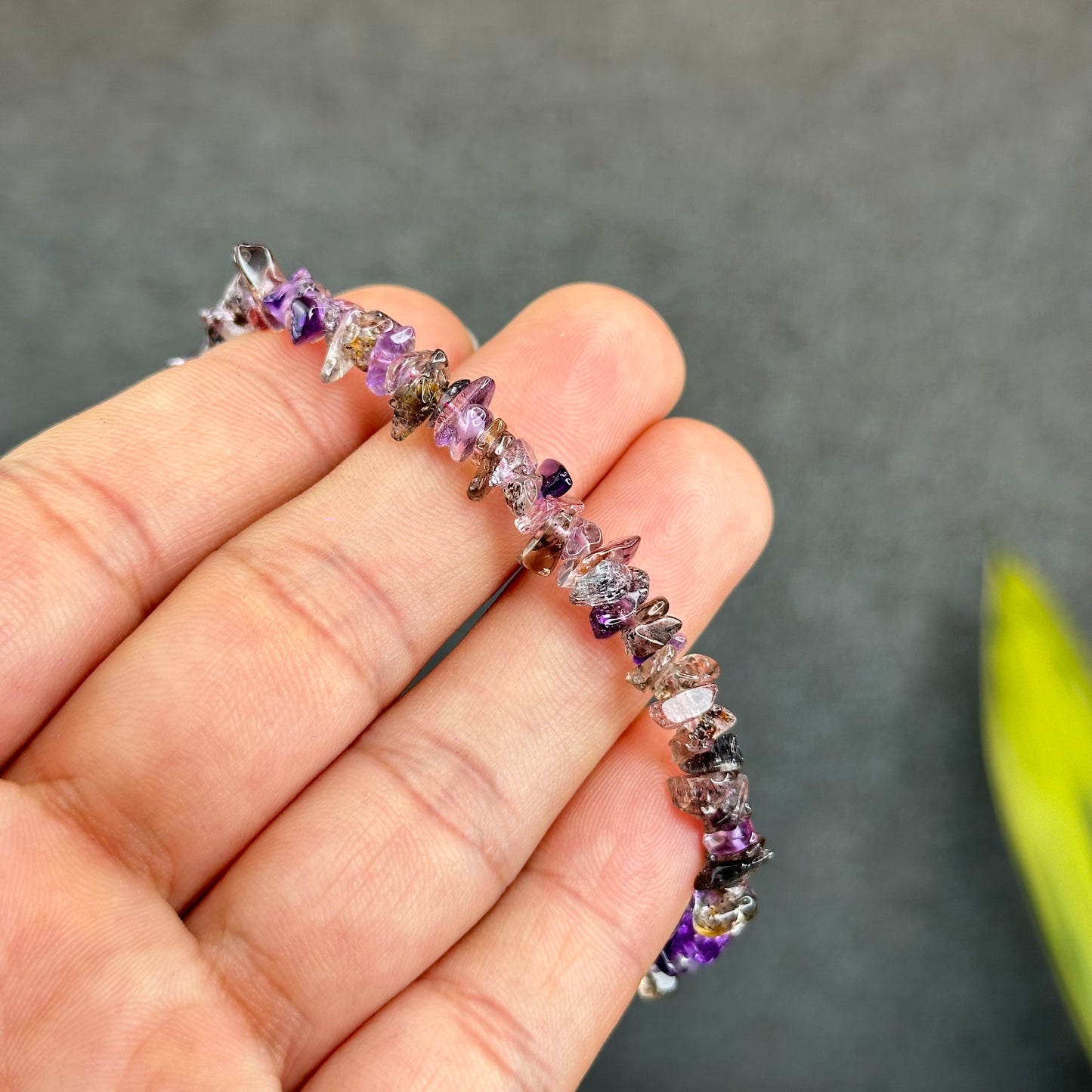 Natural Super 7 Bracelet with Clasp Size 7 mm