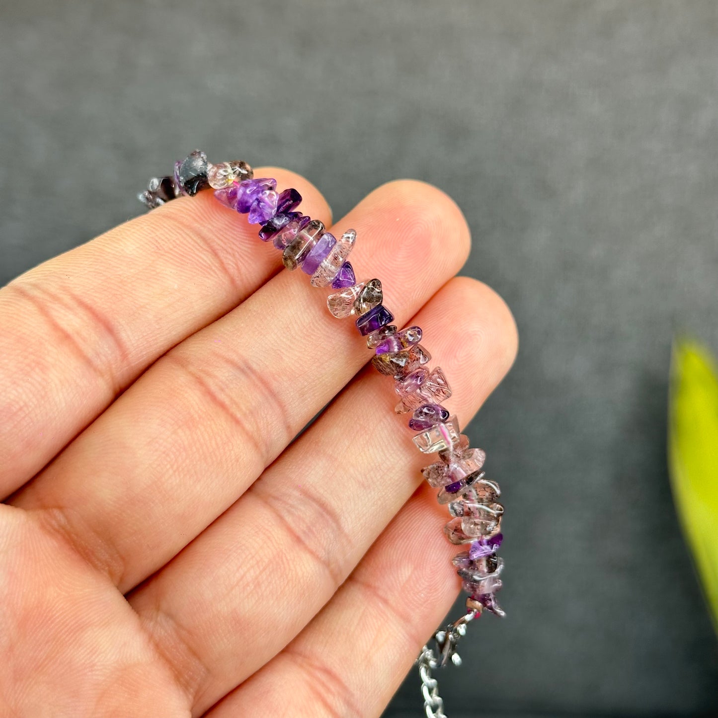 Natural Super 7 Bracelet with Clasp Size 7 mm