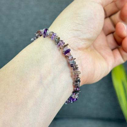 Natural Super 7 Bracelet with Clasp Size 7 mm