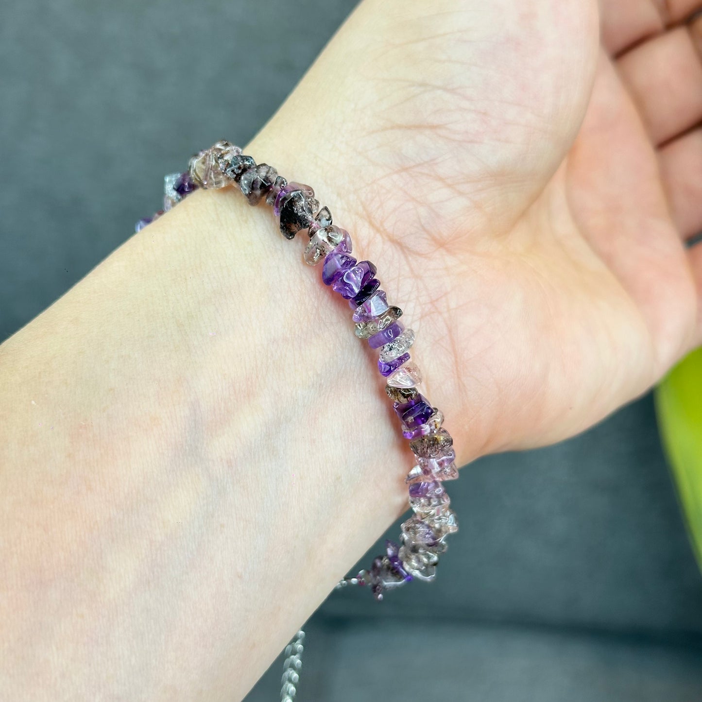 Natural Super 7 Bracelet with Clasp Size 7 mm