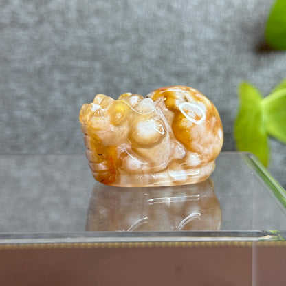 Floral Agate Pixiu Carving