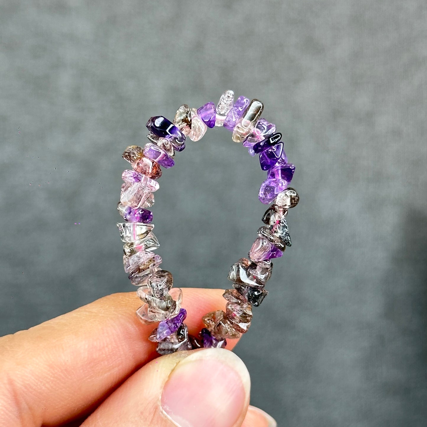 Natural Super 7 Bracelet with Clasp Size 7 mm