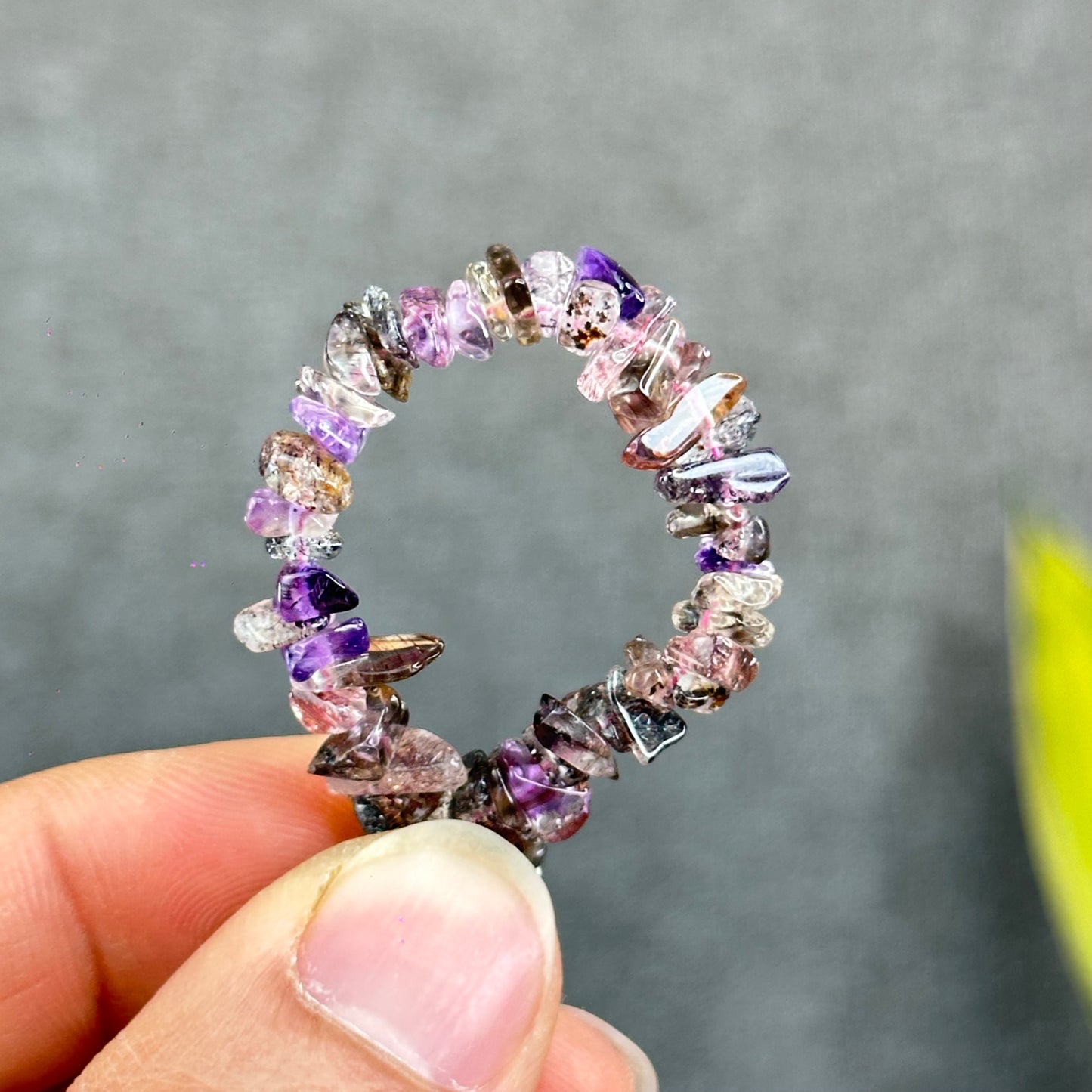 Natural Super 7 Bracelet with Clasp Size 7 mm