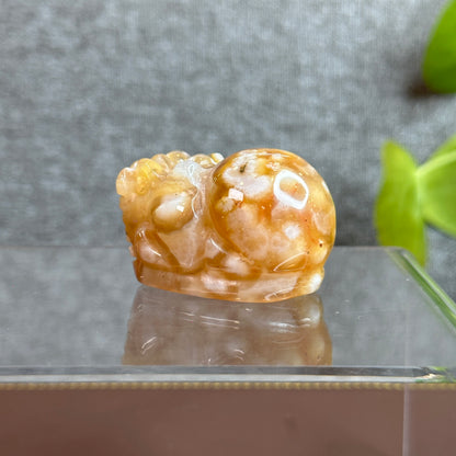 Floral Agate Pixiu Carving