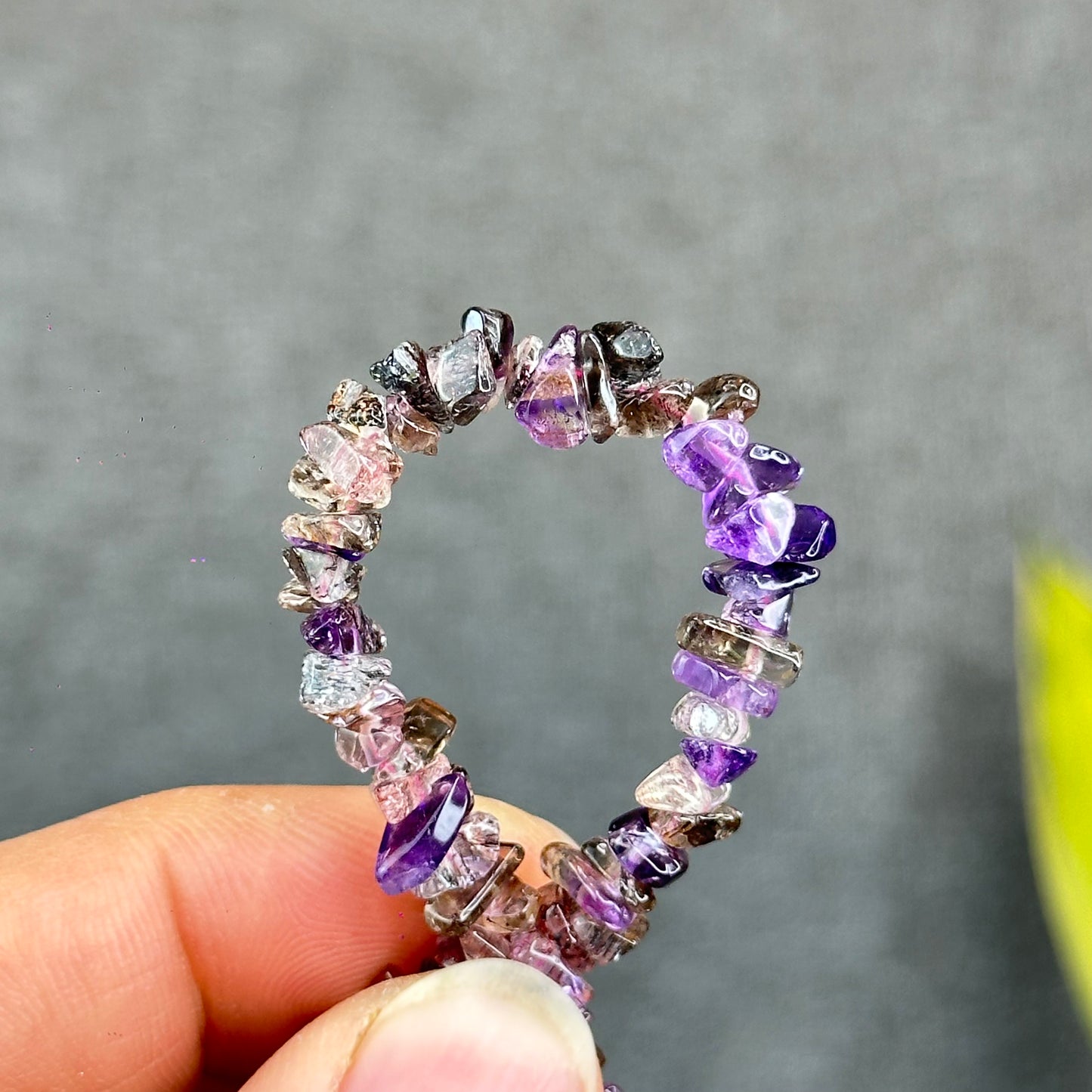 Natural Super 7 Bracelet with Clasp Size 7 mm