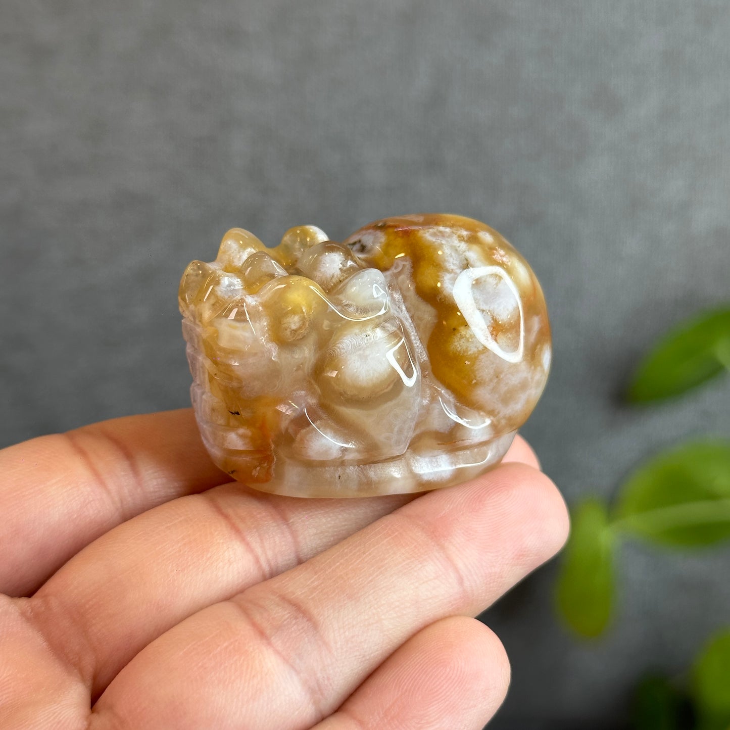 Floral Agate Pixiu Carving