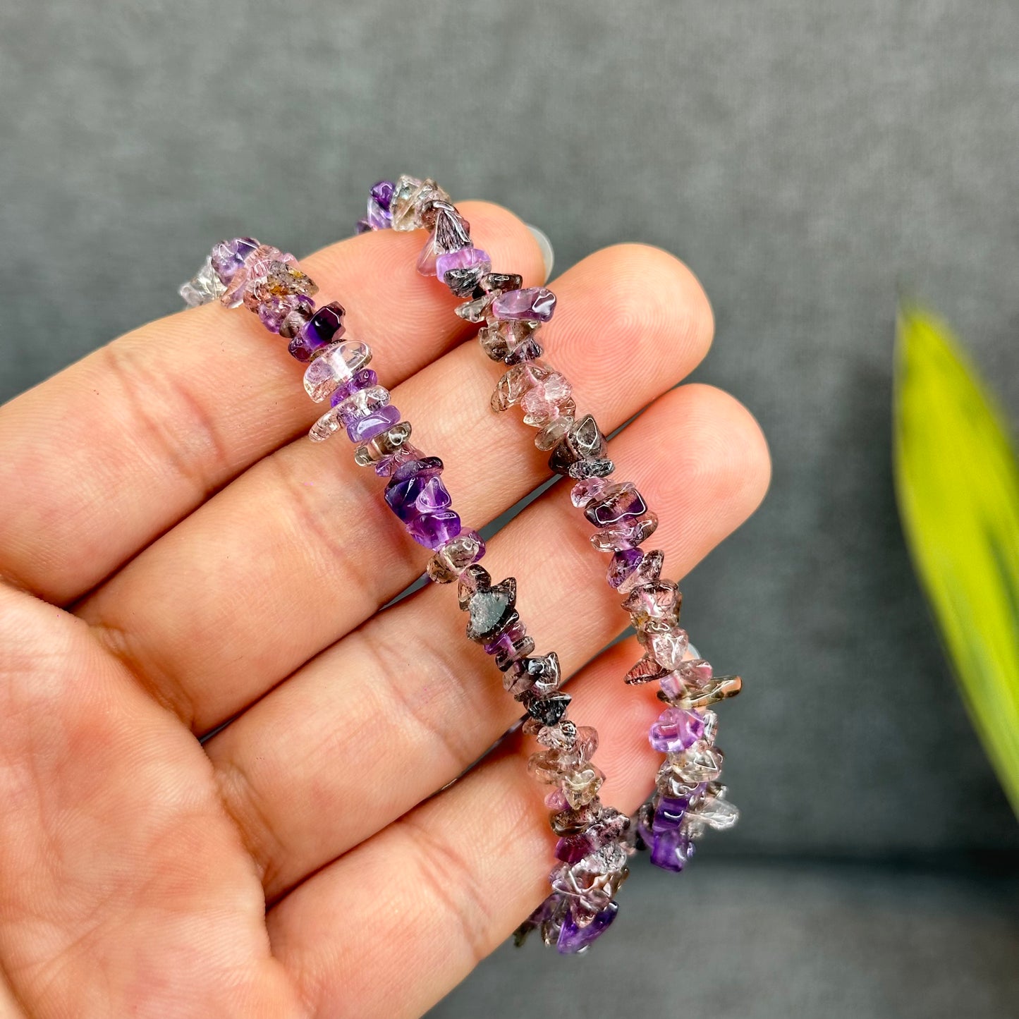 Natural Super 7 Bracelet with Clasp Size 7 mm