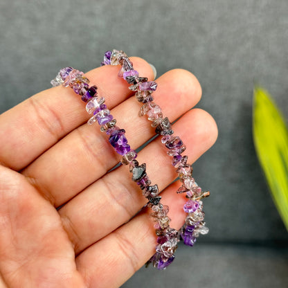Natural Super 7 Bracelet with Clasp Size 7 mm