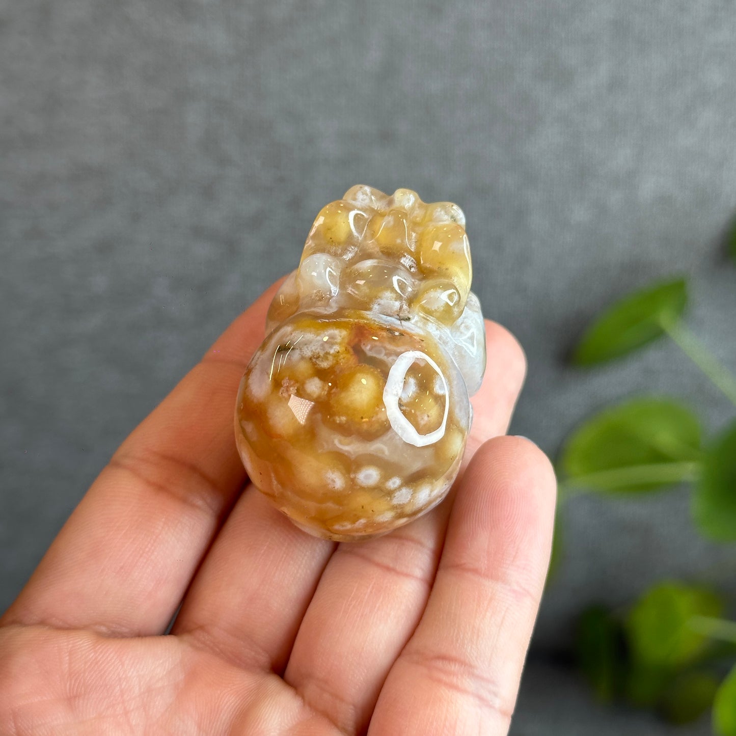 Floral Agate Pixiu Carving