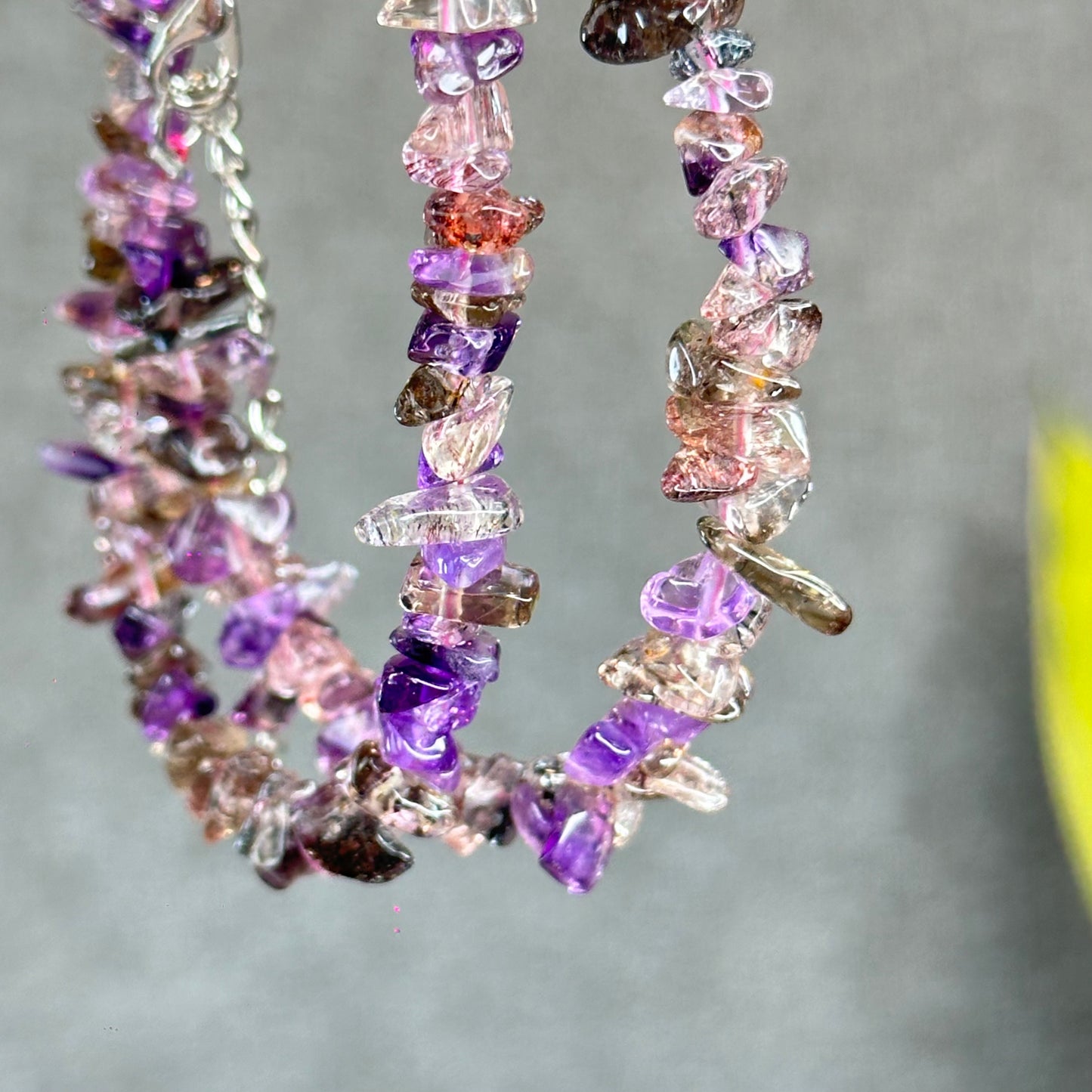 Natural Super 7 Bracelet with Clasp Size 7 mm