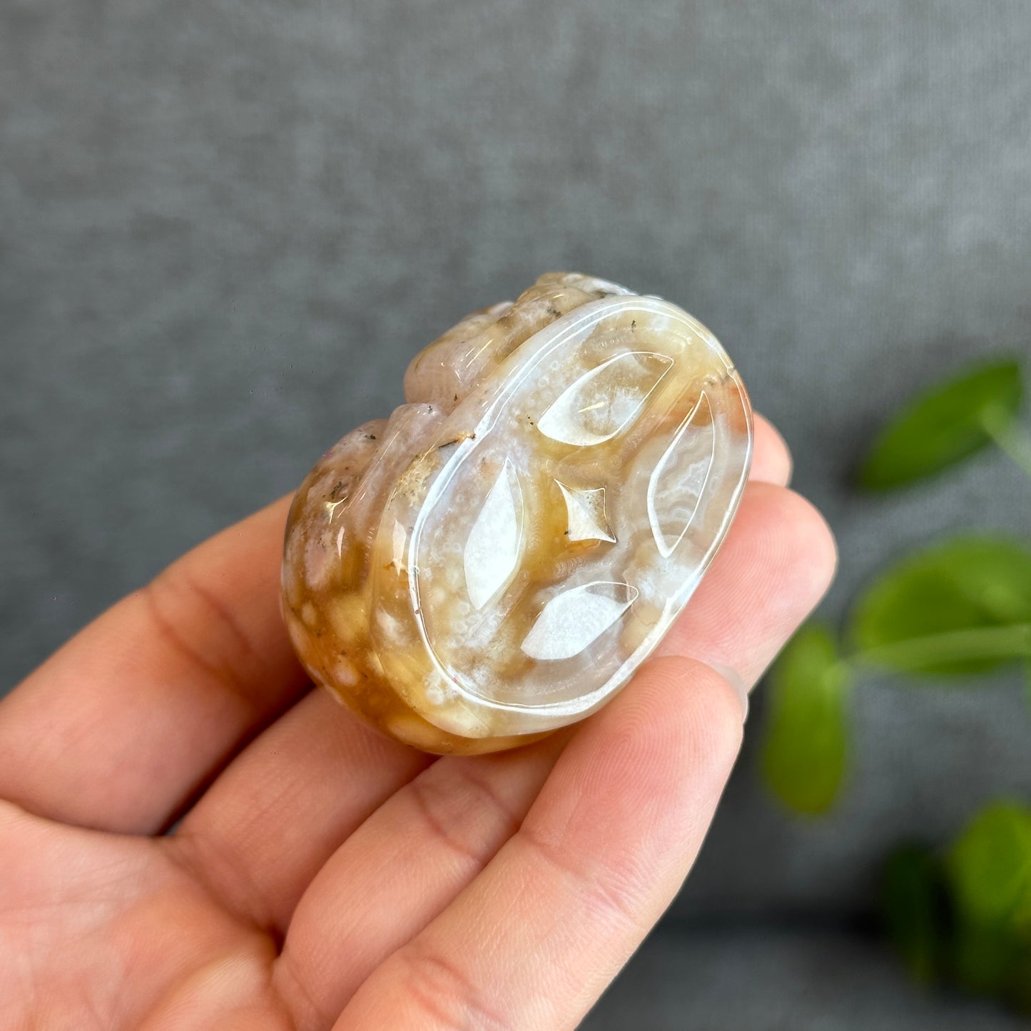 Floral Agate Pixiu Carving