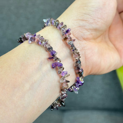 Natural Super 7 Bracelet with Clasp Size 7 mm