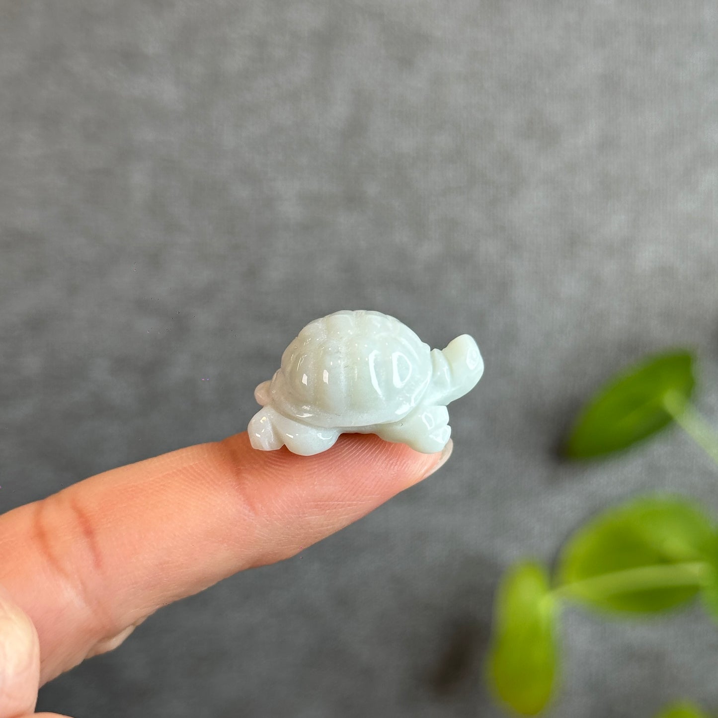 Floral Agate Turtle Carving