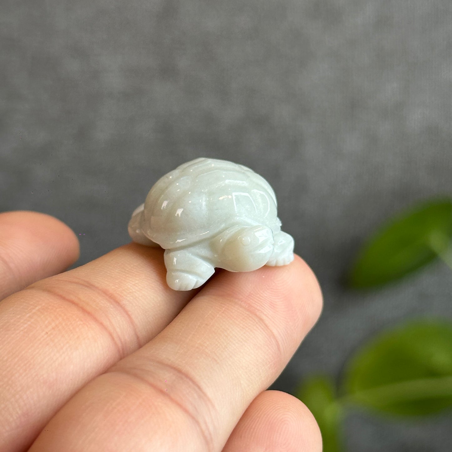 Floral Agate Turtle Carving